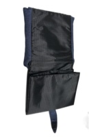 Sac à couches de poche pour bébé noir, pliable, portable, avec matelas à langer, en nylon et denim, fermeture éclair, rivets, bandoulière, 0,2 kg, tout usage