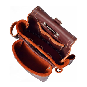 OEM Service Latest Custom Design Reusable Leather Tool Belt Customized Logo Genuine Leather Tool Bag - Product Image 4