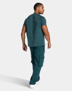 Camiseta Verde de Cuello Redondo para Hombre, Corte Regular, Manga Corta Raglán, Ropa Deportiva, ODM, 220 Gramos, Transpirable, Anti-Pilling, Estilo Urbano - Product Image 1