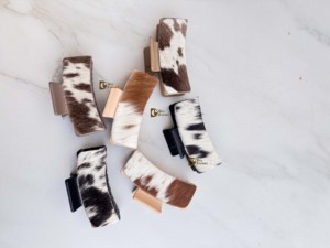 Fashionable Cowhide Leather Cute Hair <b>Claws</b> Elegant Luxury Design Genuine Leather Hair <b>Claw</b> <b>Clips</b> for Women Hair Accessories - Product Image 6