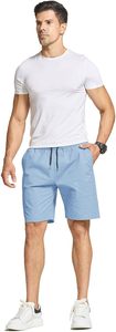 Shorts décontractés pour homme avec logo personnalisé, 100 % coton, taille mi-haute, fermeture à cordon, en toile douce et respirante de haute qualité - Product Image 5