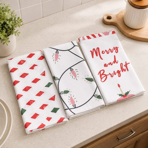Juego de Paños de Cocina de Algodón Premium |   Paño de Limpieza de Cocina Suave y Absorbente para Secar Platos y Cristalería |   Paño de Cocina Reutilizable para Té - Product Image 2