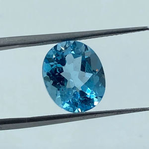 Topacio Azul Cielo Natural, Corte Brillante Redondo de 10x12 mm, 6.24 Quilates, Piedra Suelta para Joyería - Product Image 1