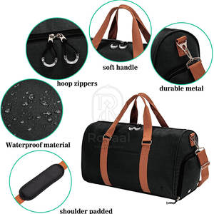 Bolsas de lona plegables ligeras, impermeables, hechas de poliéster, para gimnasio, MOQ bajo, cómodas bolsas de gimnasio - Product Image 4