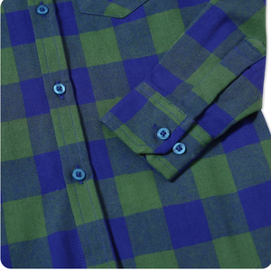 Checked Flannel <b>Shirt</b> Men Cotton Long Sleeve Regular Fit Button Down Casual Design Soft Breathable Material For Daily <b>Walking</b> - Product Image 3