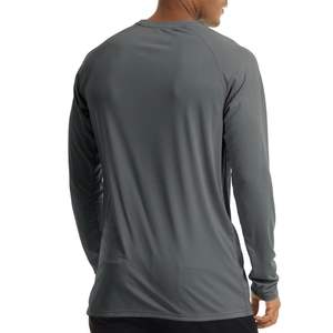 เสื้อยืดผู้ชายสีฟ้าอ่อนแบบสั่งทำพิเศษ ผ้าฝ้าย 100% เนื้อหนานุ่ม ระบายอากาศได้ดี สไตล์วินเทจ ลุคสตรีทแวร์ ทรงโอเวอร์ไซส์ ผ้าวอร์สเตด แขนยาว - Product Image 2