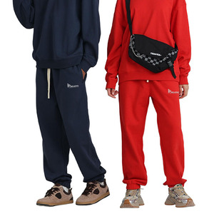 Pantalones deportivos gruesos para mujer – Pantalones deportivos informales de cintura alta para otoño e invierno, de pierna recta - Product Image 1