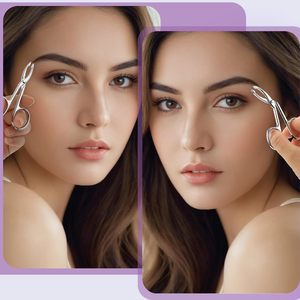 2 pinces à épiler en acier inoxydable avec poignée en forme de ciseaux, pointe fine, réutilisables, durables, faites à la main, de luxe, pour sourcils et poils - Product Image 6