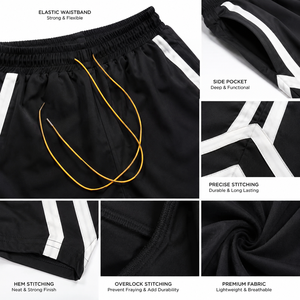 Pantalones Cortos Deportivos de Verano para Hombre, Cintura Media, Secado Rápido, Transpirables, Impermeables, para Correr, Yoga y Fitness - Product Image 6