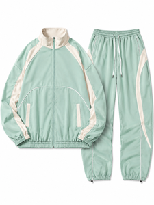 Men's Fitness Windbreaker <b>Set</b> Breathable Sports Jacket and Pants - Product Image 4