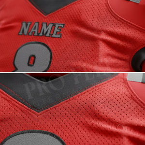 100% High Quality Polyester Mesh Solid Plain Color Adult Sportswear American Football Uniforms Comfortable Whole Sale Full Kits - Product Image 4