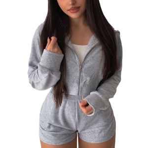 Conjunto de 2 piezas de algodón para mujer, top corto de verano y pantalones por encima de la rodilla, talla grande. - Product Image 4