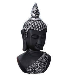 Bouddha méditant en céramique Silver Crest Art Déco pour mariage et anniversaire - Product Image 1