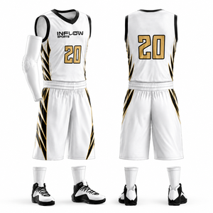 Conjunto de Uniforme de Baloncesto Lightning Bolt para Hombre, Jersey de Malla Sublimada, Pantalones Cortos, Ropa Deportiva de Equipo, Kit de Equipamiento para Juego, Venta OEM Profesional - Product Image 5