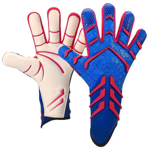ถุงมือผู้รักษาประตูฟุตบอลมืออาชีพ ดีไซน์ใหม่ วัสดุหนังลาเท็กซ์/PU ปิดด้วยซิป สำหรับเด็กและผู้ใหญ่ - Product Image 1