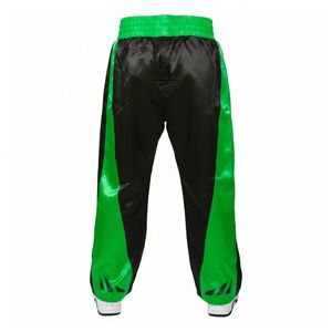 Kickboxing <b>Trousers</b> Green Contrast MMA Training Pants Martial Arts Sparring Gear Breathable Polyester Satin Training Pants - Product Image 2