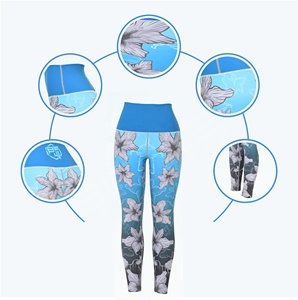 Leggings de yoga taille haute respirant Spandex/PolyesQuick Dry Crossover taille légère sans couture taille élastique Leggings de yoga - Product Image 1