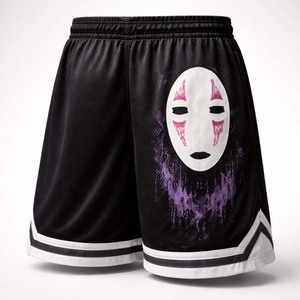 กางเกงบาสเก็ตบอลตาข่ายผู้ชายโลโก้แบบกำหนดเอง ไม่มีลายกราฟิก สตรีทแวร์ กางเกงกีฬาออกกำลังกาย ขายส่ง - Product Image 2