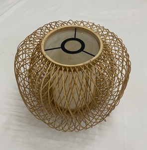 Pantalla de Lámpara Redonda de Bambú Tejido Ecológica - Decoración Sostenible para Hogares, Restaurantes, Hoteles y Resorts - Product Image 4