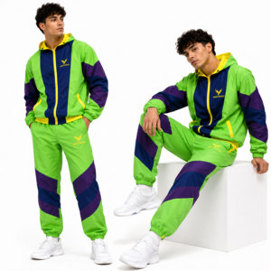 Nouvel ensemble coupe-vent unisexe personnalisé en polyester et nylon pour l'automne, multi-panneaux, vente en gros, streetwear, imperméable et respirant - Product Image 3