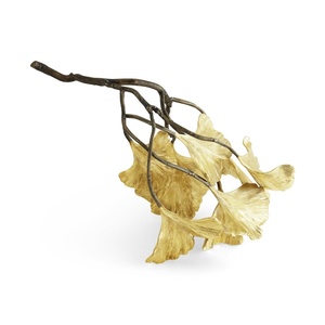 Objetos Decorativos de Ginkgo Dorado con Diseño de Mariposa, Escultura Atractiva con Flores y Hojas, Diseño de Alta Calidad - Product Image 3