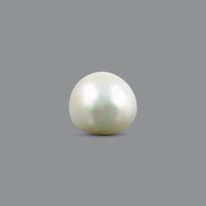 Faceted Oval Cabochon Keshi Pearl 4.75 Carat Sky Blue Loose Gemstone for Fine Jewelry - Product Image 1
