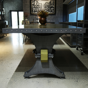 Table de toilette minimaliste moderne en métal et bois sculpté, meuble de bureau à domicile, fabricant vietnamien, marque LBN, prix réduit - Product Image 2