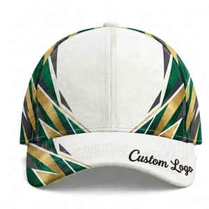 Casquette de baseball 6 panneaux personnalisée avec logo brodé 3D, ajustable, en polyester/coton, unisexe, pour usage décontracté, design à visière blanche, faible MOQ - Product Image 1