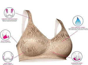 Sujetador sin Varillas para Mujer, Copa Completa, Espalda Cruzada, Encaje Floral Bordado, Spandex y Nailon, Tirantes Ajustables, Estilo Elegante para Todas las Temporadas - Product Image 5