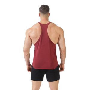 Logo Custom Plus Size Gym Sports Workout Running Training Muscle Cotton <b>Stringer</b> Crop <b>Vest</b> Tank Top Men - Product Image 2