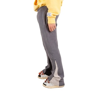 2024 nouveauté meilleure qualité toile pantalon de survêtement évasé séchage rapide respirant personnalisé imprimé 100% coton ceinture élastique - Product Image 2