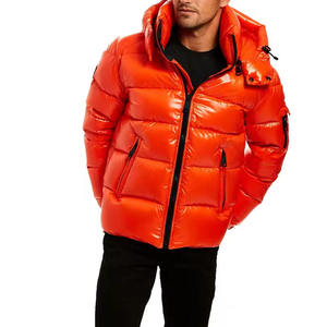 High Quality Hooded Warm Bubble <b>Jacket</b> <b>for</b> <b>Men</b> Premium Lightweight Quilted Durable Winter Casual Outerwear with Front Logo - Product Image 3