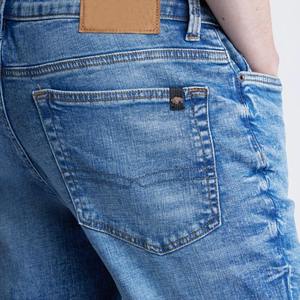 Jean en denim slim droit pour homme, style streetwear, éco-responsable, blanc délavé, prix de gros abordable - Product Image 6