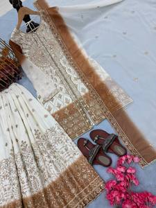 Heavy <b>Chikankari</b> Work Ready Made Kurtis With Palazzo Set for Casual Wear and Festival Wear Kurtis Pakistani Salwar Kameez <b>Suit</b> - Product Image 4