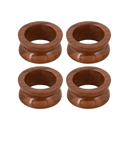 Trendy Natural Wood Napkin Ring for Wedding and Party <b>Table</b> Decor Handcrafted in India <b>Walnut</b> Finished Customize - Product Image 1
