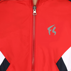 Red <b>White</b> Color Block Men's Windbreaker Jacket <b>Zip</b> Up Lightweight Outerwear for Streetwear - Product Image 6