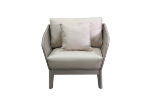 Sofá de Jardín Moderno y Minimalista para Exteriores, con Estructura Metálica, Tejido de Ratán, para Patio, Hotel o Sala de Estar - Product Image 1