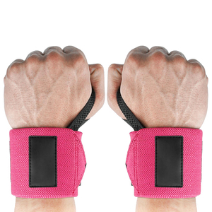 Sangle de soutien de poignet réglable rose pour la musculation, l'entraînement en force, unisexe, en néoprène, fermeture auto-agrippante, protection de base - Product Image 3