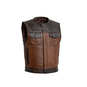 Nouvel article : gilet en cuir en forme de V, cuir ciré de qualité supérieure, veste en cuir unisexe pour homme et femme - Product Image 6