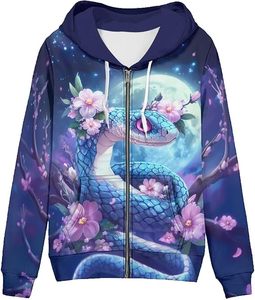 ROMEO INDUSTRY Sudadera con Capucha de Forro Polar con Cierre para Mujer y Adolescentes, Transpirable, 95% Poliéster, 5% Elastano, Temporada de Otoño, Tallas XS-5XL - Product Image 1