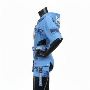 Traje de Baño para Mujer, 200 GSM, Tela de Poliéster y Spandex, Azul Cielo, Panel Utilitario, Logotipo Personalizado - Product Image 6