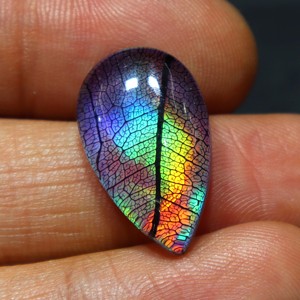 Joyería de Ópalo Monarca Doble, Hecha a Mano, Colorida, con Múltiples Destellos, Diseño de Mariposa Monarca, Piedra de Ópalo de Fuego - Product Image 2