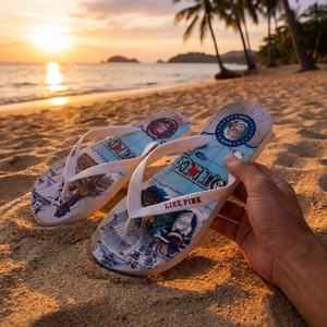 Chanclas EVA ODM de Vietnam con diseño impreso o pegado |   MOQ bajo |   Diseño Personalizado OEM Disponible |   Pantuflas Resistentes para Exteriores - Product Image 2