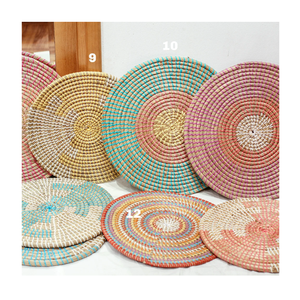 Premium Vietnamese Seagrass Wall Hanging Plate Natural Handwoven Fiber <b>Art</b> For Home Decoration Hospitality Projects And Retail - Product Image 1