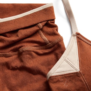 Ensemble de yoga 2 pièces pour femme : Soutien-gorge de sport dos nageur à col carré et Legging taille haute longueur intégrale, sans couture, avec blocs de couleur et bordures contrastées - Product Image 6