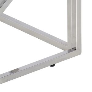 Tavolino da caffè in acciaio inossidabile e legno massiccio di Acacia - Product Image 6