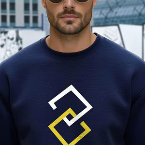 Sweat-shirt confortable pour homme, col rond, décontracté, nouveau imprimé, basique, en coton mélangé - Product Image 4