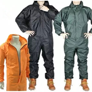 Traje Impermeable Naranja Personalizado para Hombre, con Capucha, Cobertura Total del Cuerpo, Ligero, Ropa de Trabajo para Exteriores, OEM ODM - Product Image 4