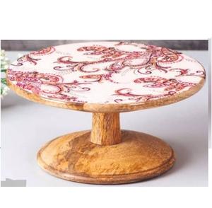 Soporte para servir pasteles con acabado esmaltado, decorativo, para uso doméstico y hotelero, multifuncional, de madera, diseño de lujo, para servir frutas y pasteles. - Product Image 1