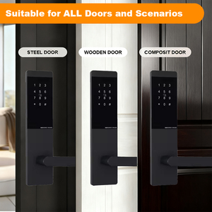 <span class=keywords><strong>Cerradura</strong></span> Inteligente Ultrafina <span class=keywords><strong>de</strong></span> Aleación <span class=keywords><strong>de</strong></span> Aluminio con USB Anti-robo, Lector <span class=keywords><strong>de</strong></span> Tarjetas y NFC para Puertas <span class=keywords><strong>de</strong></span> Madera <span class=keywords><strong>de</strong></span> Hotel con Manijas - Product Image 3